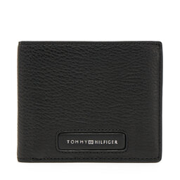 Tommy Hilfiger Liels vīriešu maks Tommy Hilfiger Th Monogram Extra Cc And Coin AM0AM13253 Melns