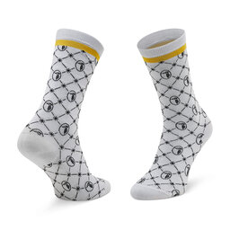 

Високі жіночі шкарпетки Trussardi Crew Socks Monogram 59Z00321 W887, Білий