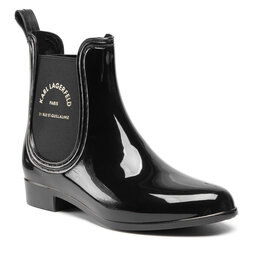 KARL LAGERFELD Gumicsizma KARL LAGERFELD KL94770 Black Rubber W/Gold