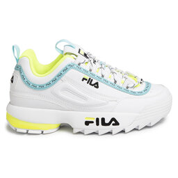 

Снікерcи Fila Disruptor Logo Low Wmn 1010748.92Q White/Black/Neon Lime, Білий