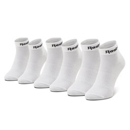 Reebok Set de 3 perechi de șosete joase unisex Reebok Act Core Ankle Sock 3P GH8167 White