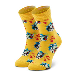 Happy Socks Otroške visoke nogavice Happy Socks KTIG01-2200 Rumena