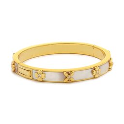 

Браслет Kate Spade Hinged Bangle KD291 Cream/Gold 100, Золотий