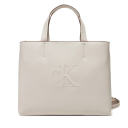 Calvin Klein Jeans Torebka Calvin Klein Jeans Sculpted Mini Ew Tote LV04K3111G Écru
