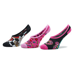 Vans Súprava 3 párov krátkych detských ponožiek Vans Love Canoodle VN0007AUBRK1 Cyclamen/Black