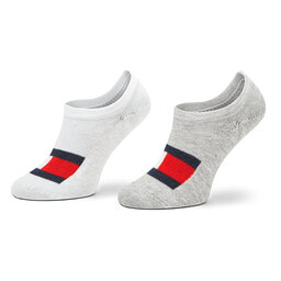 Tommy Hilfiger Набір 2 пар низьких дитячих шкарпеток Tommy Hilfiger 701223779 White/Grey 031
