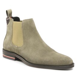 Tommy Hilfiger Štibletai Tommy Hilfiger Signature Hilfiger Suede Chelsea FM0FM04175 Nomad GPF