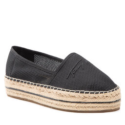 Tommy Hilfiger Espadrilky Tommy Hilfiger Th Textured Flatform Espadrille FW0FW06433 Black BDS
