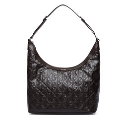 Calvin Klein Handtasche Calvin Klein Emblem Aop Debossed Medium Shbag LV04F3875G Braun