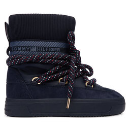 Tommy Hilfiger Stivali da neve Tommy Hilfiger Tommytech Rwb Snowboot Warm FW0FW09163 Blu scuro