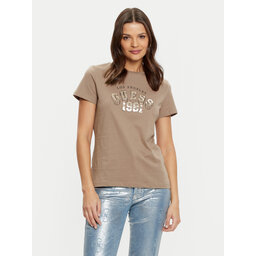 Guess Guess Majica V5RI06 I3Z14 Rjava Regular Fit