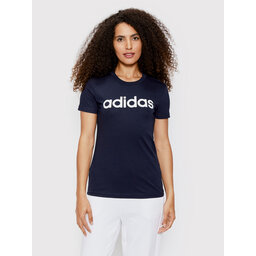 adidas adidas Marškinėliai Loungewear Essentials Logo H07833 Tamsiai mėlyna Slim Fit