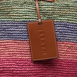 

Сумка Manebi Natural Raffia Summer Bag V 2.5 AD Rainbow Blocks, Кольоровий
