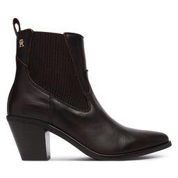 Tommy Hilfiger Stiefeletten Tommy Hilfiger Leather Western Chelsea Boot FW0FW09582 Braun