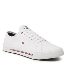 Tommy Hilfiger Textilskor Tommy Hilfiger Core Corporate Vulc Canvas FM0FM04560 White YBS