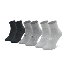 4F Набор из 3 пар высоких носков unisex 4F NOSH4-SOM302 Серый