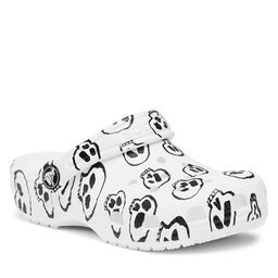 Crocs Pantoletten Crocs Crocs Classic Skull Print Clog Kids 209083 White/Black 103