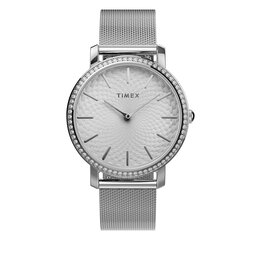 Timex Zegarek Timex City TW2V52400 Srebrny