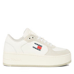 

Снікерcи Tommy Jeans Tjw Flatform Mat Mix EN0EN02538 Ivory / Bleached Stone YBI, Білий
