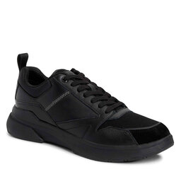 Calvin Klein Сникърси Calvin Klein Low Top Lace Up Mix HM0HM01044 Triple Black 0GM