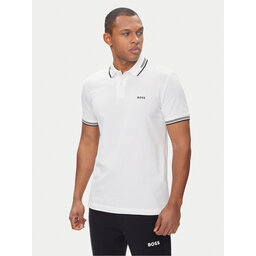 BOSS Boss Polo marškinėliai Paul 50506193 Balta Slim Fit