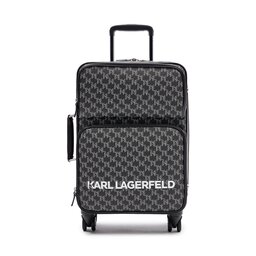KARL LAGERFELD Малък текстилен куфар KARL LAGERFELD 235W3014 A999 Black