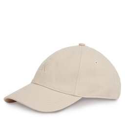 Calvin Klein Czapka z daszkiem Calvin Klein Embroidered Monogram Cap LV04K5024G Beżowy