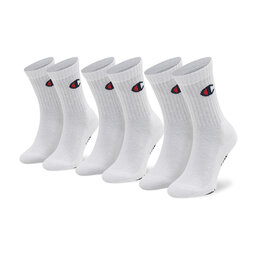 Champion Set 3 parov otroških visokih nogavic Champion U34578 WW001 Wht/Wht/Wht