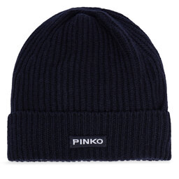 PINKO Mütze Pinko Lambkin Cuffia AI 24-25 BLK01 104489 A1CH Dunkelblau