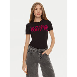 Versace Jeans Couture Versace Jeans Couture Póló 77HAHL01 Fekete Regular Fit