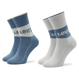 Levi's® Σετ 2 ζευγάρια ψηλές κάλτσες unisex Levi's® 701218215 Blue Combo