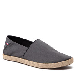 Tommy Hilfiger Espadrilky Tommy Hilfiger Recycled Chambray Slip On FM0FM03966 Black BDS