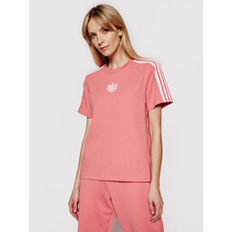 adidas adidas Marškinėliai adicolor 3D Trefoil GN6702 Rožinė Loose Fit