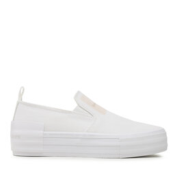 Calvin Klein Jeans Tenisice Calvin Klein Jeans Bold Vulc Flatf Slipon Wn YW0YW01040 Bijela