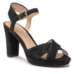 Clarks Σανδάλια Clarks Kendra Petal 261281734 Black Suede