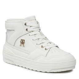 Tommy Hilfiger Tenisice Tommy Hilfiger Th Basket Sneaker Hi FW0FW07757 Ecru YBL