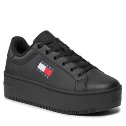 Tommy Jeans Sneakersy Tommy Jeans Tjw Flatform Ess EN0EN02518 Black BDS