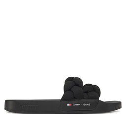 Tommy Jeans Şlapi Tommy Jeans Tjw Braided Slide EN0EN02764 Negru