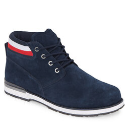 Tommy Hilfiger Schnürstiefeletten Tommy Hilfiger Core Hilfiger Suede Boot FM0FM04800 Desert Sky DW5