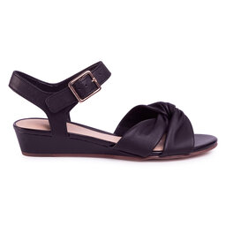 

Босоніжки Clarks Sense Strap 261488344 Black Leather, Чорний