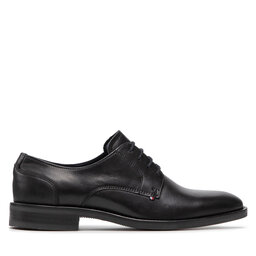 

Туфлі Tommy Hilfiger Embossed Hilfiger Leather Shoe FM0FM03952 Black BDS, Чорний