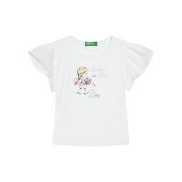 United Colors Of Benetton United Colors Of Benetton T-Shirt 3I1XG10IU Weiß Regular Fit
