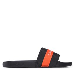 

Шльопанці Calvin Klein Jeans Slide Webbing YM0YM00663 Black/Orange 0JH, Чорний