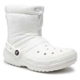 Crocs Боти Crocs Classic Lined Neo Puff Boot 206630 White/White