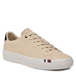 Tommy Hilfiger Снікерcи Tommy Hilfiger Thick Vulc Low Premium Lth FM0FM04881 White Clay AES