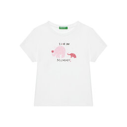 United Colors Of Benetton United Colors Of Benetton Camiseta 3I1XG10JJ Blanco Regular Fit