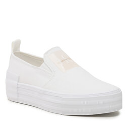 Calvin Klein Jeans Textilskor Calvin Klein Jeans Bold Vulc Flatf Slipon Wn YW0YW01040 Bright White YBR