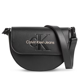 Calvin Klein Jeans Handväska Calvin Klein Jeans Sculpted Saddle Bag22 Mono K60K611223 Black With Rose 01F