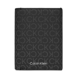 Calvin Klein Portofel Mare pentru Bărbați Calvin Klein Rubberized Trifold 6Cc W/Detach K50K511379 Negru