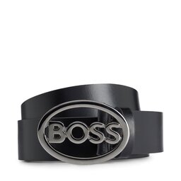 

Чоловічий ремінь Boss Icon-Ov-G 50496703 Black 001, Чорний